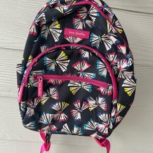 Vera Bradley Backpack - Black with Colorful Butterfly Pattern